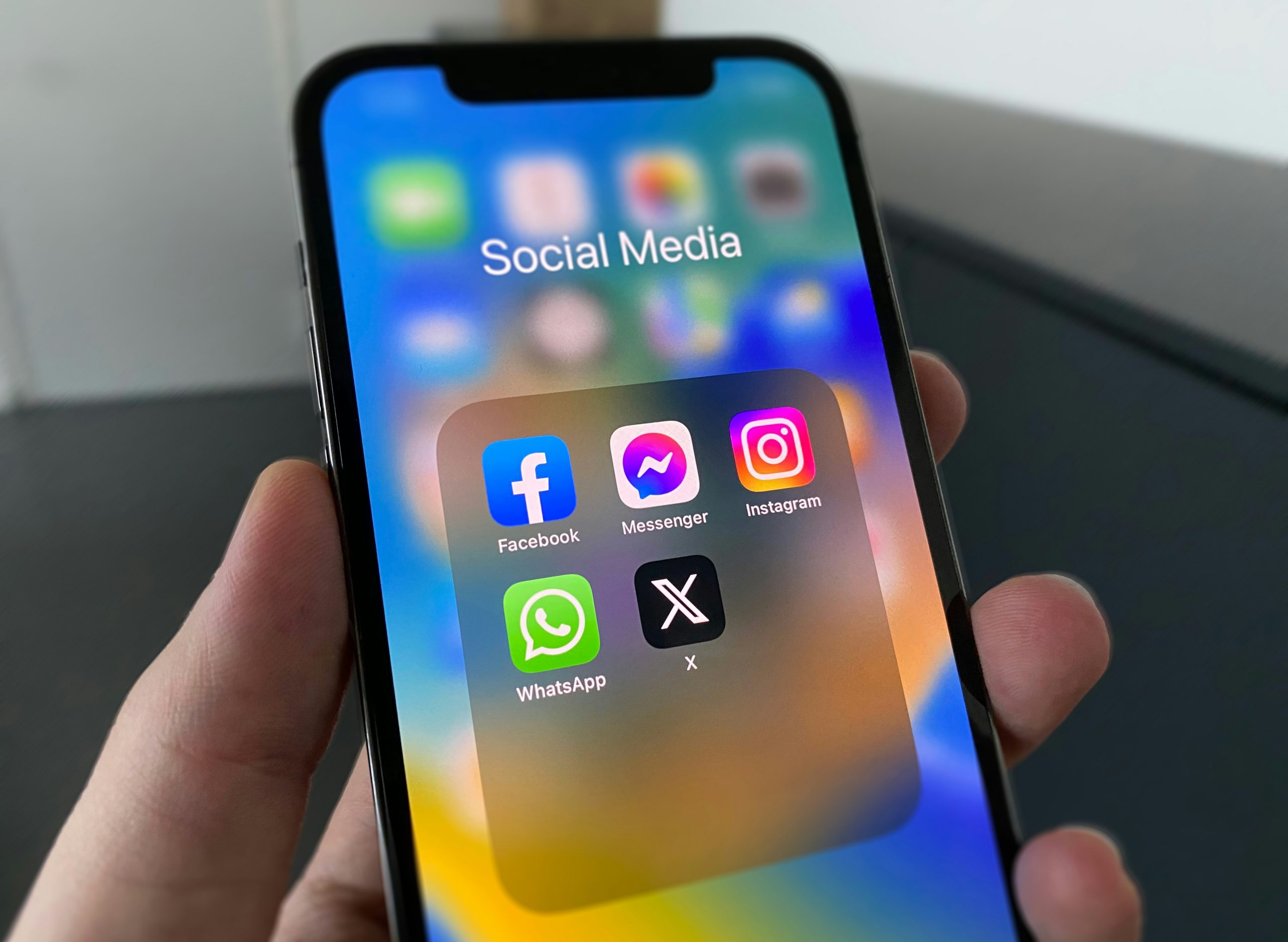 Social media marketing on a smartphone